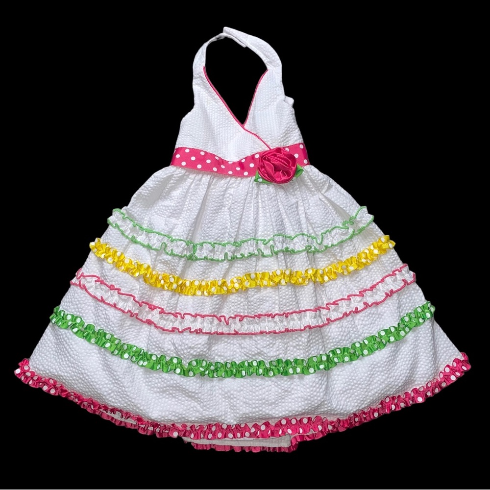 Jessica Ann Dress Girl’s Size 5 Colorful Summer Sleeveless Halter